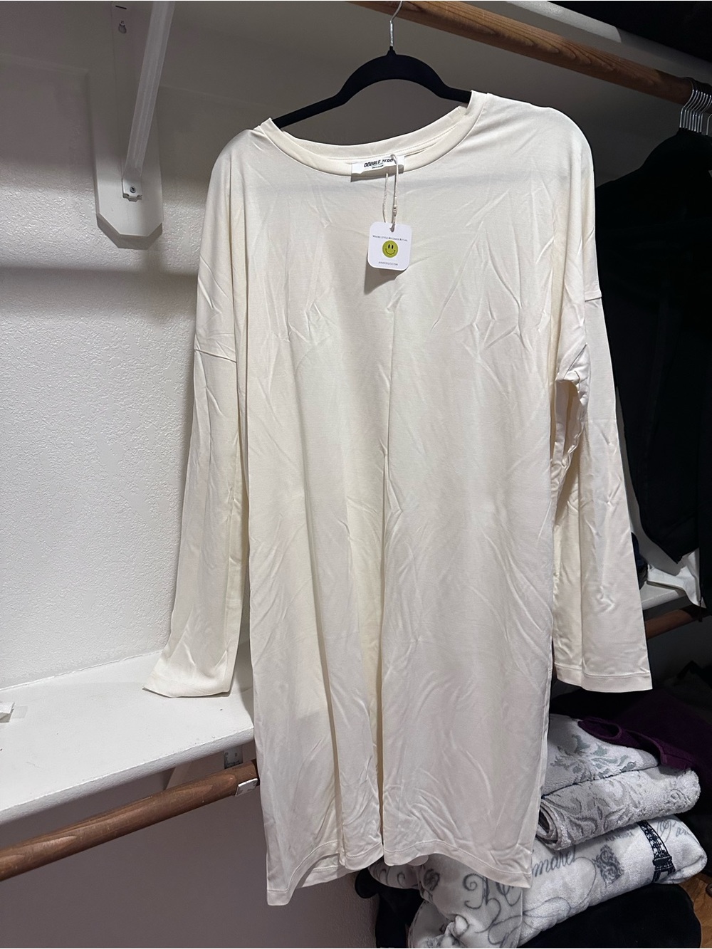 Ivory Long Sleeve Tunic Top